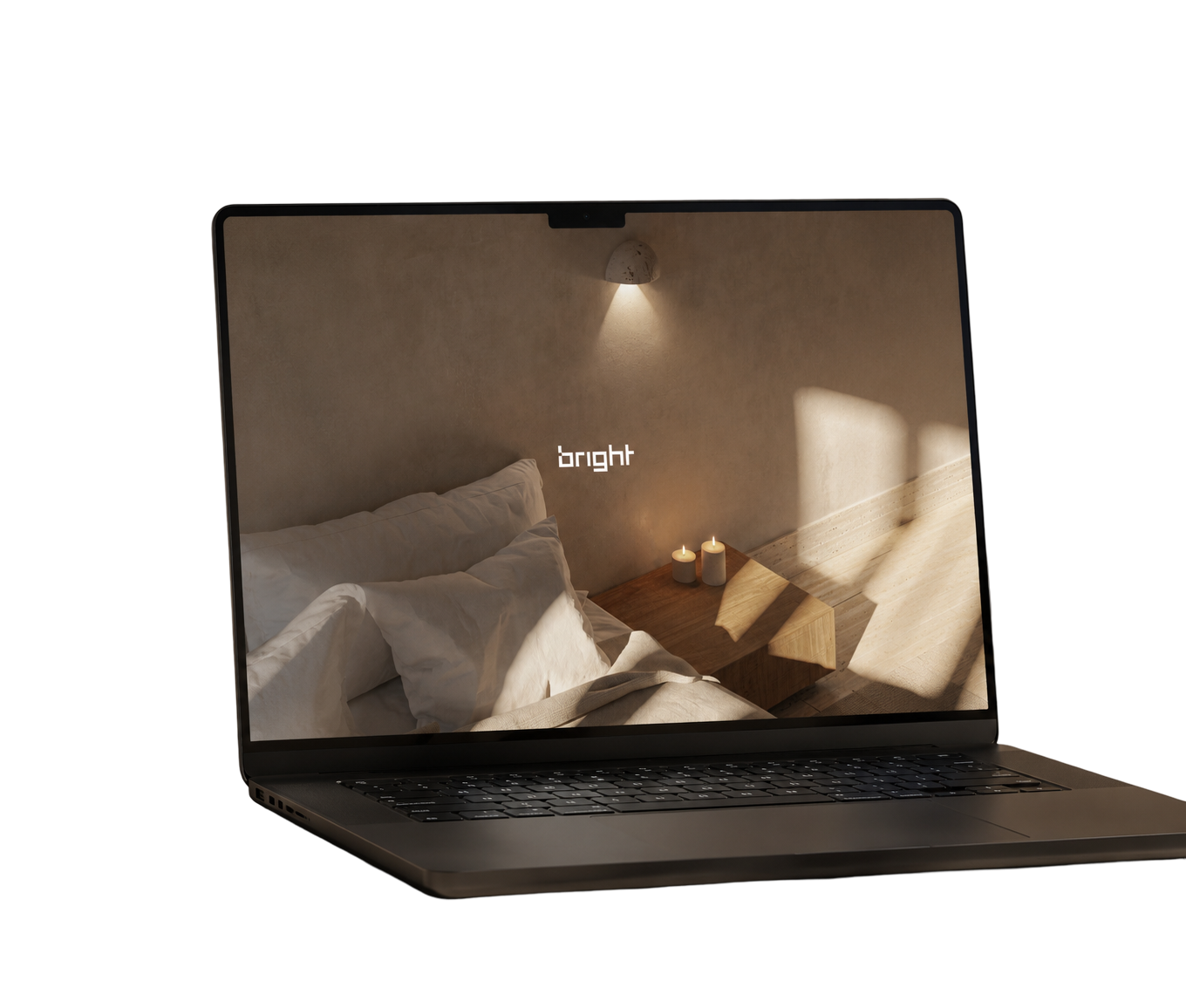 BrightOS on laptop